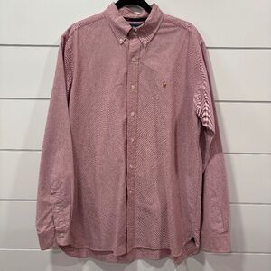 Ralph Lauren Blake classic fit long sleeve button down shirt 100% cotton size LG